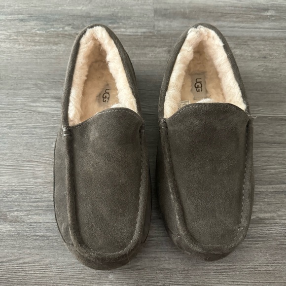 Ugg Men’s Ascot Slipper Shoe Loafer Gray 8 - Picture 3 of 9